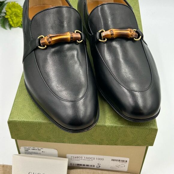 Men’s Gucci bamboo horse bit leather loafers size 9. 5 fits 10 US made Italy - Picture 11 of 11